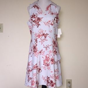Missy Slvls Johnny Cir Firl Scuba Crepe White/Rose